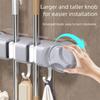 5 Hooks Wall-Mounted Mop Clip 4 Position Bathroom Broom Hanger Suction Cup Mop Holder  Laundry Room