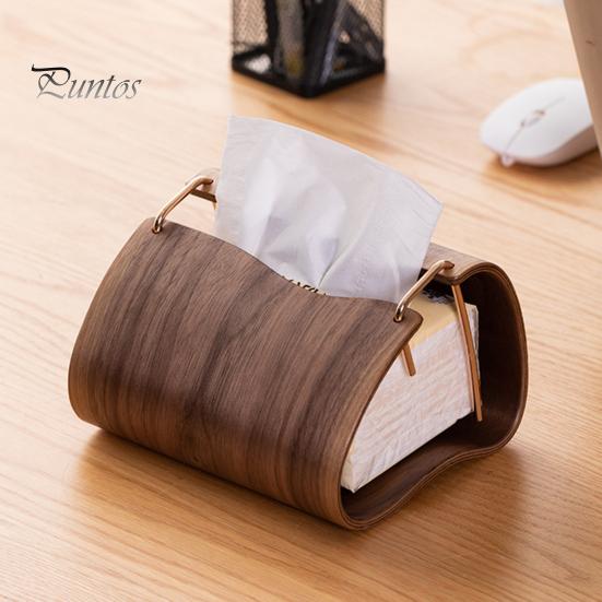 Office Desk Organizer Wooden Tissue Holder, Rectangular Decorative Paper Napkin Dispenser, Bedroom Cover Organizer, for Home Decor Desktop Dispenser