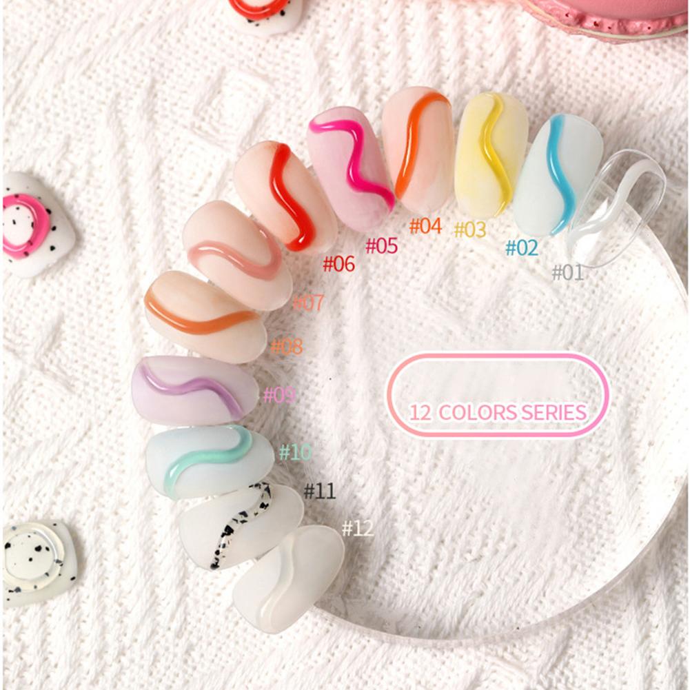 5D Hose Candy Macaron Jelly Gel Nail Gel Polish Solid Color Disposable Nail Gel DIY Nail Art Gel Manicure 10ml