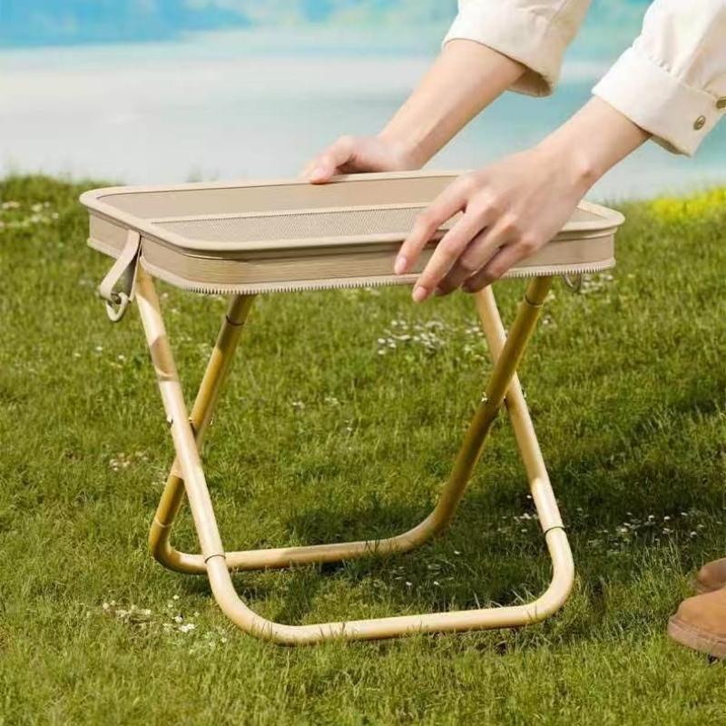 Picnic Fishing Chair Outdoor Leisure Camping Stool Solid Stable Hiking Folding Stool Shoulder Bag Portable Stools Easy To Store with Storage Pocket