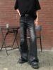 Men's Trendy High-Waist Tie-Dye Flared Jeans - American Retro Loose Wide-Leg Pants