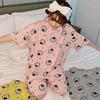 Korean Style Plaid Silk Pajama Set for Women - Long-Sleeved Spring & Autumn Homewear