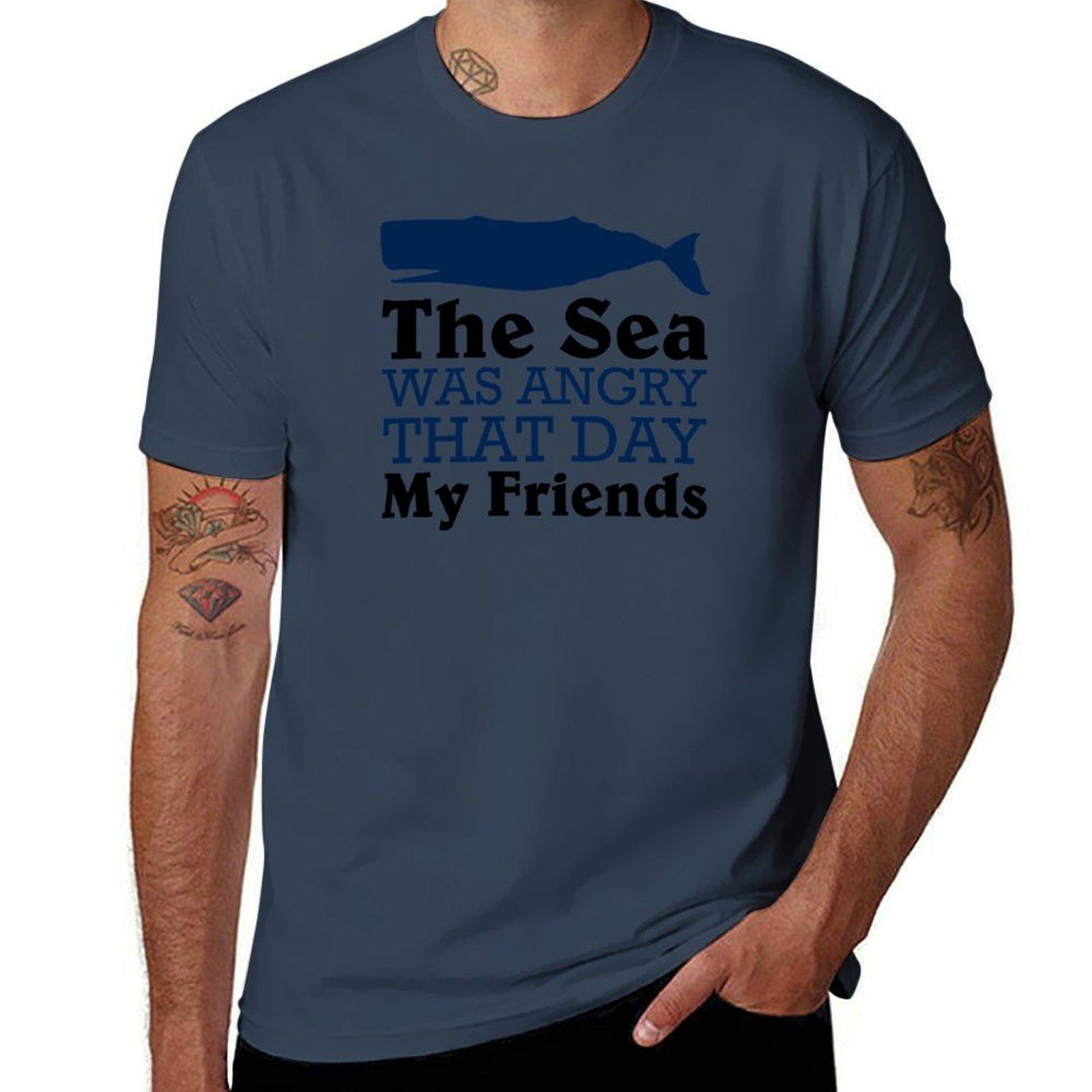 The Sea Was Angry That Day My Friends Funny Marine Biologist Design TShirt Lightweight Running Sports TShirt S