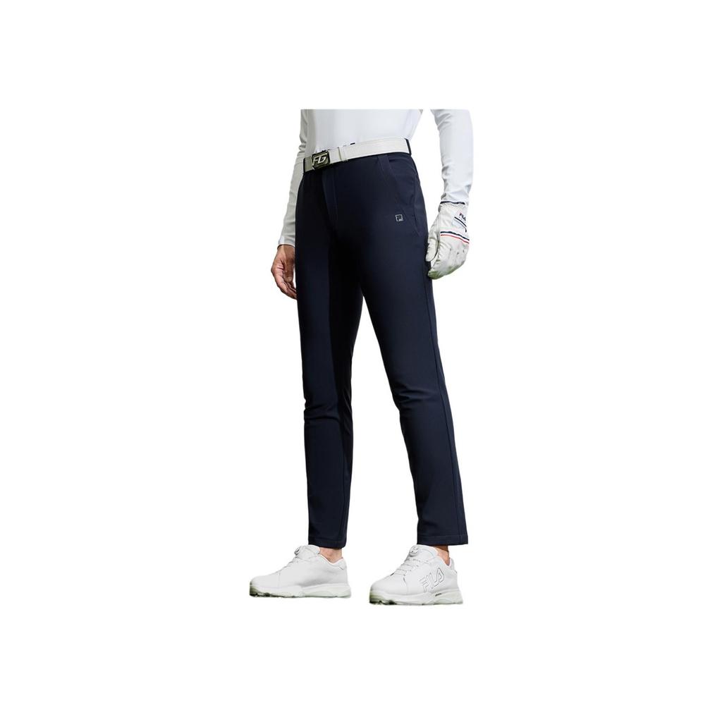 FILA Golf Series Solid Color Elite Straight Leg Knit Casual Pants Men bottoms Legendary-Blue A11M415602F-NV