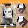Stylish 2pcs Toddler Baby Boys Oh Boy Outfits Hoodies Pants Leggings