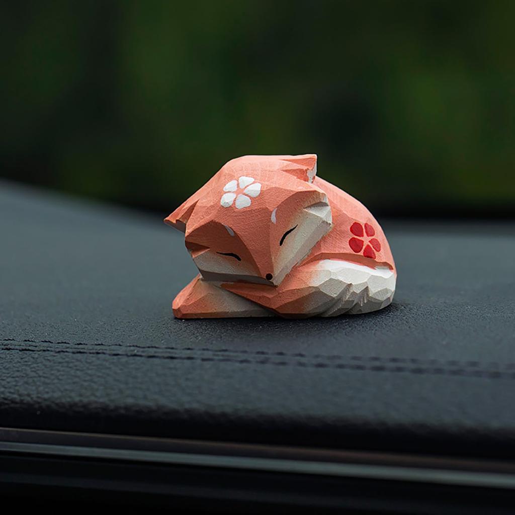 RemeeHi Wooden Handmade Wood Scandinavian Shiba Inu Husky Wooden Goose Wooden Fox Stylish Decorative Friendship Celebration New Birthday Cute Loyal