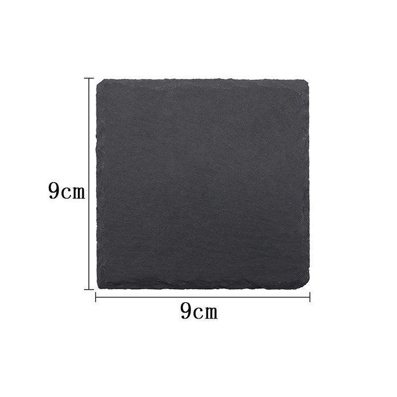 Japanese Slate Natural Rock Coasters - Heat Insulation Pads for Bar & Whiskey