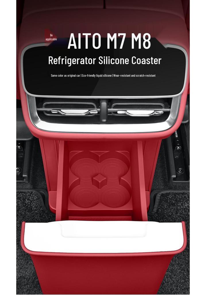 AITO M9/M8/M7 Refrigerator Silicone Mat Cup Holder Organizer Tray