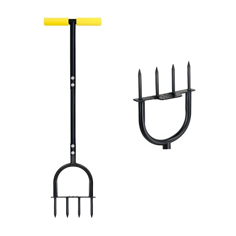 

Heavy Duty Carbon Steel 4 Prong Garden Fork For Effective Soil Aeration And Weeding 1