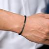 Fashion 4mm Beads Men Cross Bracelet Multi Sided Black Gallstones Healing Braclet Rosary Lava Howlite Hematite Braslet Hombre