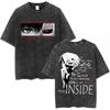 Vintage Washed Anime Tokyo Ghoul Spider Lily T Shirt Manga Cool Ken Kaneki Eyes Tshirts  Gothic Short Sleeve T Shirts