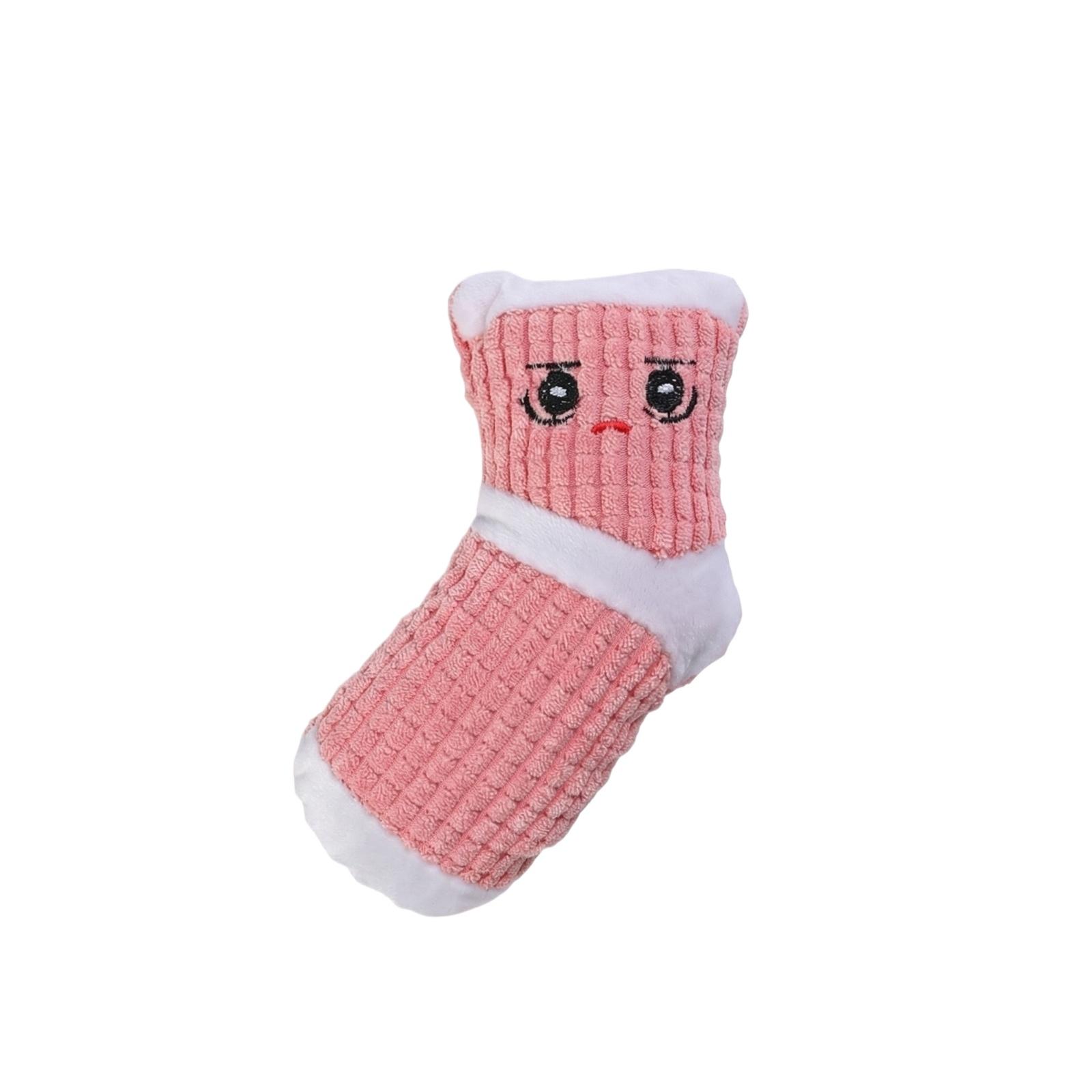 

Pet Toys, Cartoon Socks, Plush Toys, Chewable, Teething Toys, Fun Toys One Size розовый