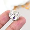 925 Sterling Silver Amethyst Designer Band Ring Women