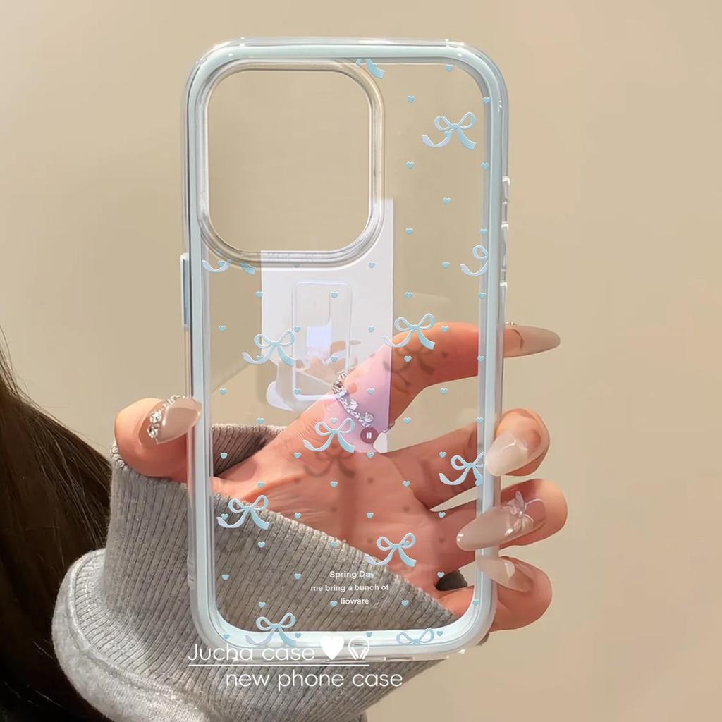 Applicable opporeno15 mobile phone case Internet celebrity niche high sense 0pp0 new fashion transparent love bow
