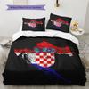 Hrvatski Nogometni Savez Pattern Bedding Quilt Set  Home Decoration  Gift (1 * Duvet Cover + 2 * Pillowcase  Without Core)