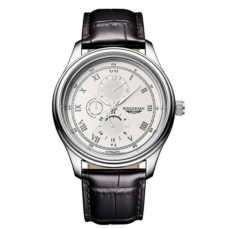 Casual Business Quartz Watch Leather Belt Men Wristwatch
