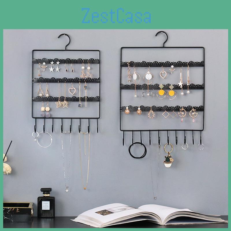 European Style Iron Art Jewelry Organizer Stand With 4 Tiers For Makeup And Jewelry Storage