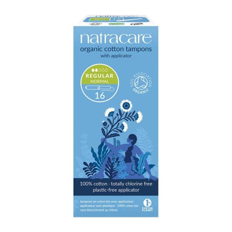 Natracare Cotton Tampon Applicator Regular 16-Count (Individually Wrapped)