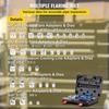 Hydraulic Flaring Tool Kit, 45° Double Flaring Tool, Brake Repair Brake Flaring Tools for 3/16"-1/2", Brake Flare Tool with Tube Cutter and Deburrer,