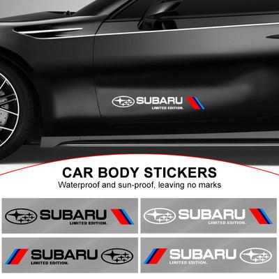 2 ks Samolepky na ozdobu karoserie auta Dveře Personalizované sportovní samolepky Pro Forester XV Outback Ascent Legacy Impreza WRX STI BRZ WRC