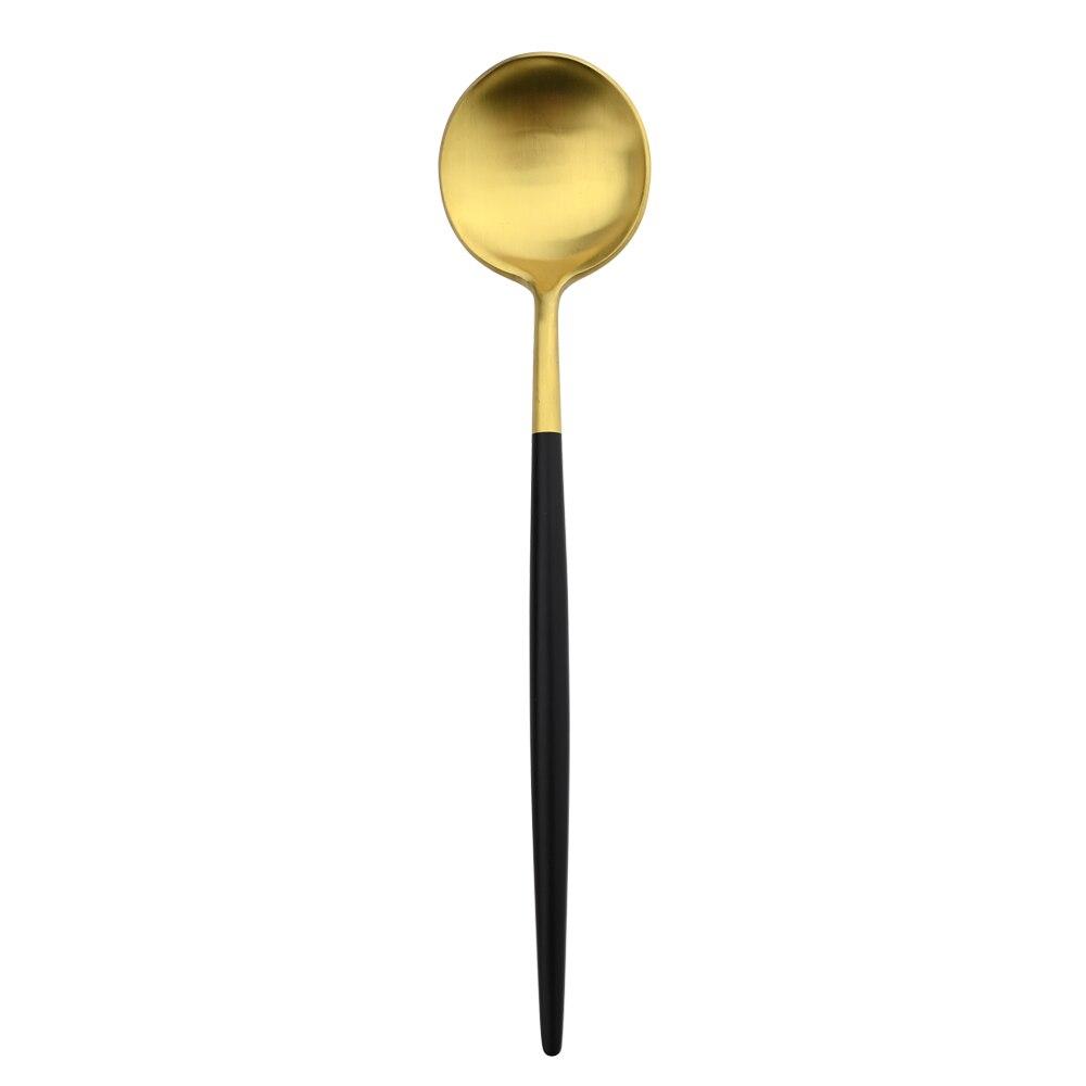 Sada příborů z nerezové oceli 304 Black Gold Sada příborů Nůž Vidlička Lžíce Sada nádobí Čajová lžička Vidlička příbory Sada kuchyňského příboru