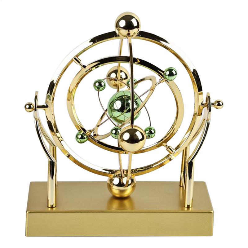 1PC Celestial Orbit Perpetual Motion Pendulum Rotating Wobbler Earth Desktop Model Creative Home Rotary Decoration Desk Gift
