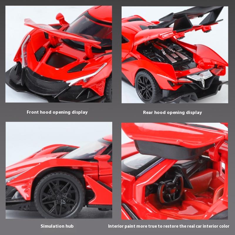1/32 Scale Apollo IE Miniature Alloy Diecast Model Car Metal Sound & Light Mini Ornament Decoration High Simulation Collection Present