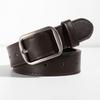Casual Denim Youthful Belt Crafted From Durable Cowhide In Elegant Black For Looks Fashionable