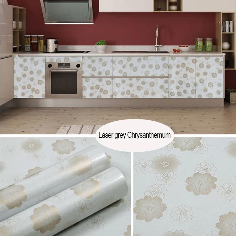 Laser Baking Paint Thicken Self Adhesive Wallpaper Desktop Cabinet Renovation Sticker Kitchen Waterproof Oil Resistant Sticker