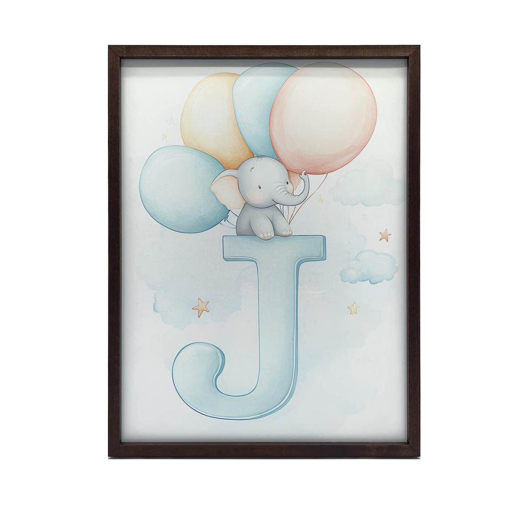 Plakat Słodki Słoń Na Literze J Plakat Słodki Słoń Na Literze J, 30X40 Cm, Bez Ramy, Papier Matowy 230 Gsm