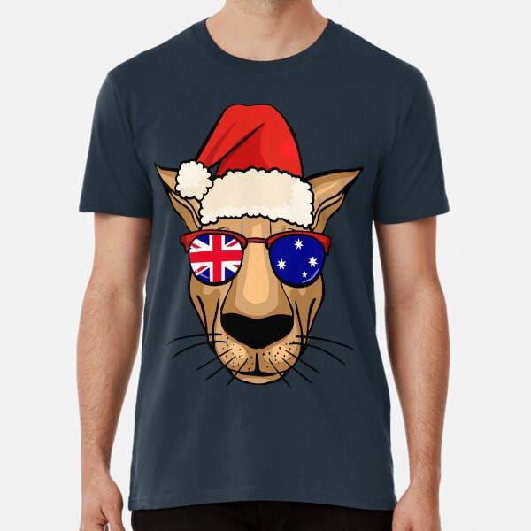 

Cute Aussie Christmas Kangaroo Premium T-Shi S to 5XL Made in the AU/USA T-Shirt XL