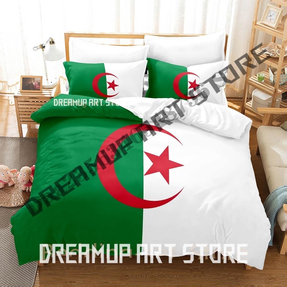 3D Print Algeria Bedding Set Single Twin Full Queen King Size Bed Set Adult Bedroom Duvetcover Sets Anime Bed Sheet Set