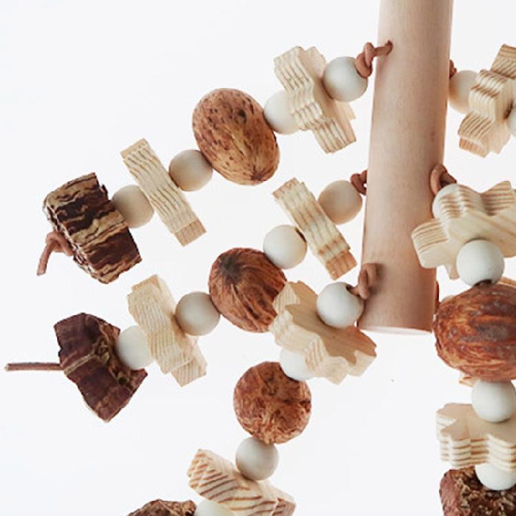 Parrot Chewing Toy Wood Blocks Bird Cage Bite Toys for Cockatiel Canary Lovebird