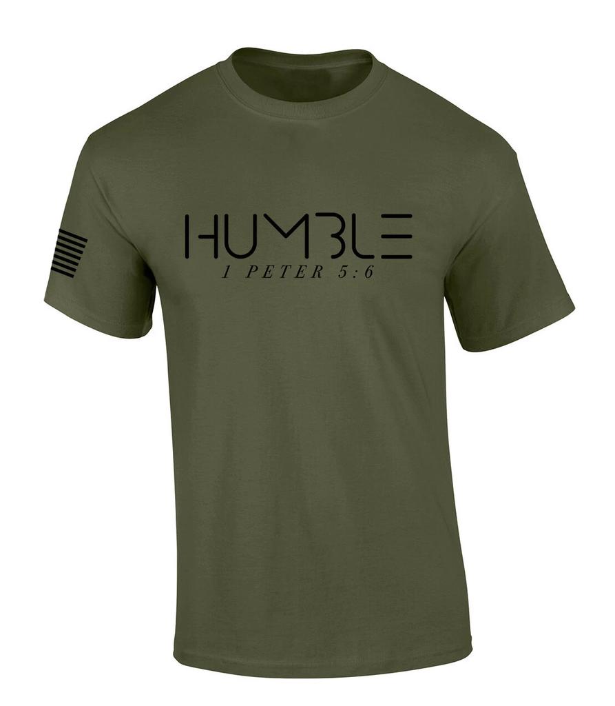Mens Christian Shirt Humble 1 Peter 5:6 Short Sleeve T-Shirt Graphic Tee