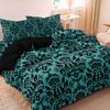 3Pcs Green Textured High-Definition Print Bedding Set Included 1 Duvet Cover & 2 Pillowcases For All-Season Home Dorm Decor