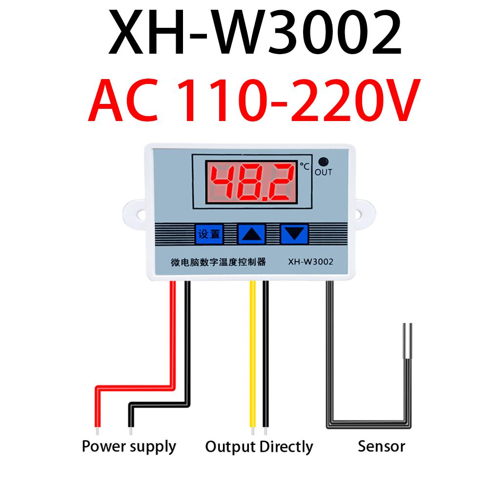 W3001 W3002 12V 24V 110V 220V LED Digital Temperature Controller Thermostat Thermometer Incubator Fridge Heating Cooling Heater