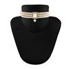 Collar Choker Tradicional de Piedra y Perla Chapado en Oro Juego de Joyería para Mujer