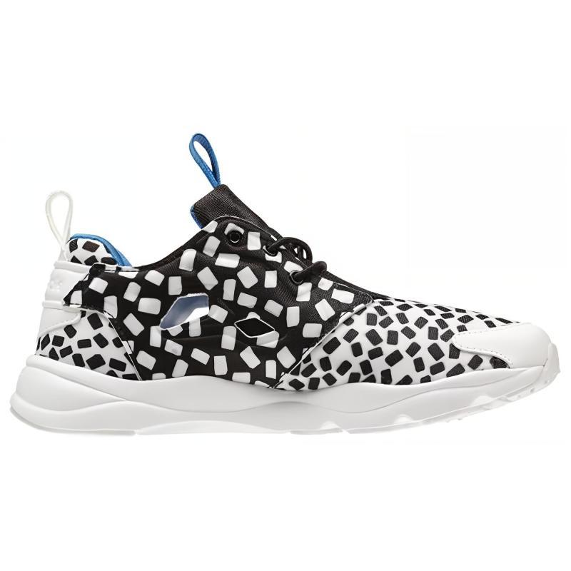 Reebok Furylite Low Top Casual Running Shoes Women's White Black Blue Sneakers V69634