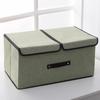 Stylish Cotton Linen Underwear Box Storage Container with Covers for Bedroom