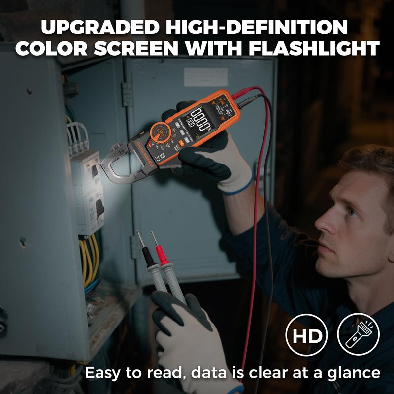 CM06/CM06Pro Digital Clamp Meter AC/DC 600A/1000A True-RMS Multimeter Tester 6000 Counts Temperature Capacitance NCV Ohm Hz Test