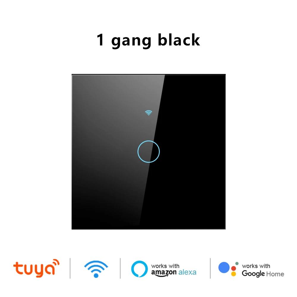 EU/US Smart Switch Alexa RF433 No Neutral Tuya Control Works With Google 1/2/3 Gang Smart Life Home Light WiFi Touch Switches