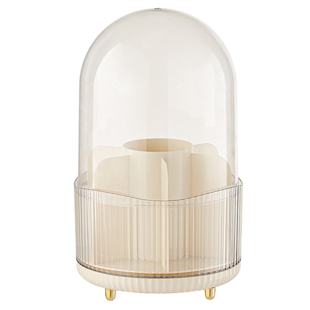 Makeup Brush Holder Organizer Clear Makeup Brush Organizer Cosmetic Brushes Storage Holder 360 Degree Rotating Makeup Organizer