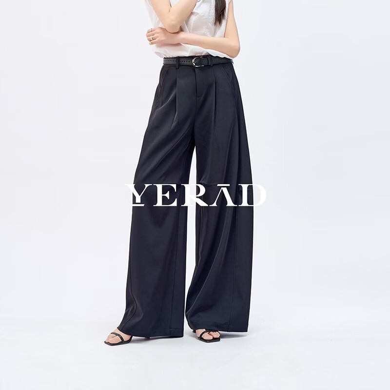 YERAD Women s Black Wide-Leg Summer Pants 31