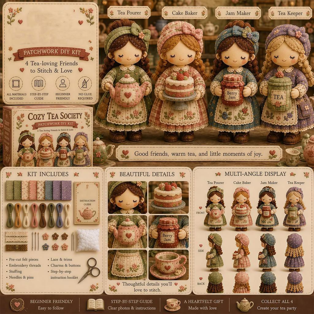 DIY Patchwork Puppen-Set für Mädchen Kreatives Nähset