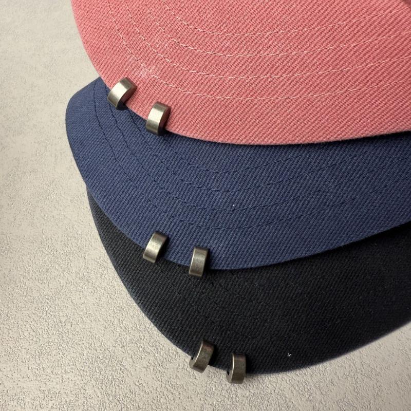 Double ring tether baseball cap women's soft top fashion personality temperament peaked cap showing face small trend niche hat