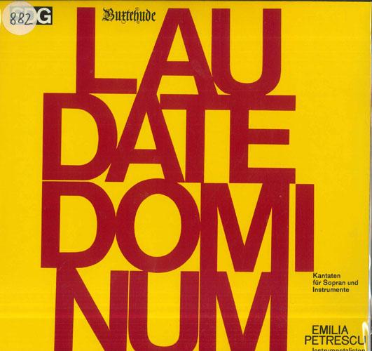 

LP Record EMILIA PETRESCU KLAUS MARTIN ZIEGL Laudate Dominum SDG610329 SDG 1968 Germany Classical Used