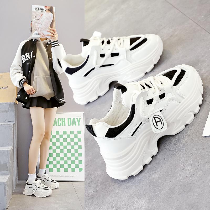 Dad shoes women's 2025 new spring models popular platform white shoes student versatile casual sports women's shoes T81