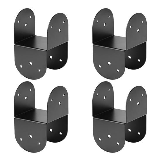 

4Pcs Post Caps Tie Bracket Connecting Post to Beam Deck Post Top Tie Bracket Heavy Duty Mounting Joist Hanger Metal Pergola Connector Bracket 4pcs