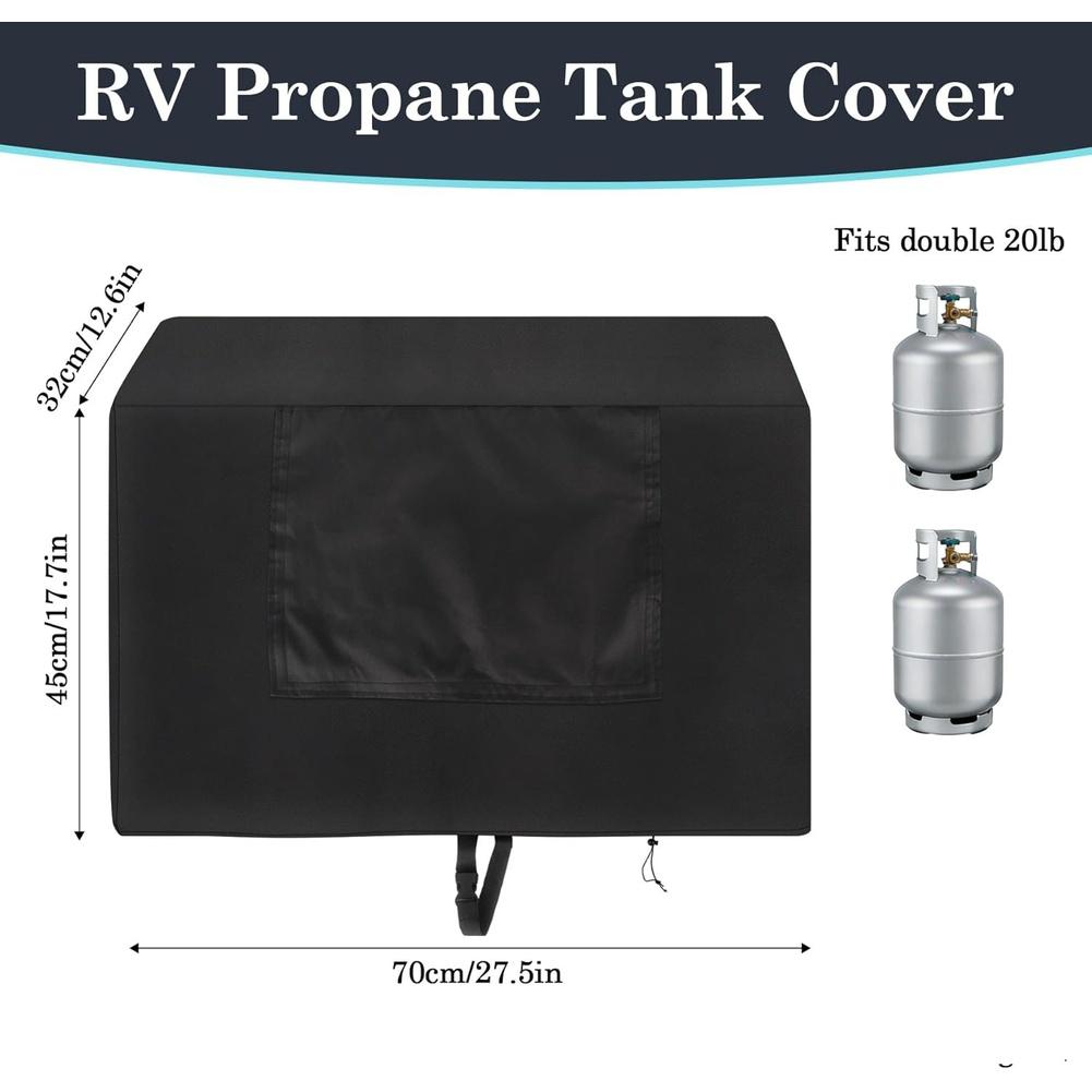 RV Propane Tank Cover 20lb Waterproof 600D Oxford Fabric Replacement For Camper Trailer RV Outdoor Storage Bag Protective Case