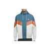 Nike Giacca Sportiva Casual Tessuta Colorblock con Cappuccio Uomo Giacche Blu Bianco Arancione DC0502-301